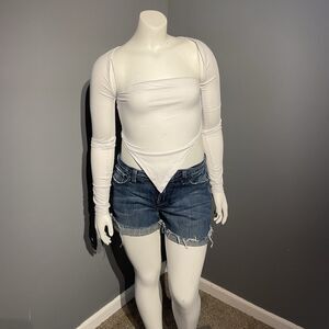 NWT Sofias Choice White Long Sleeve Bolero Top Size Small